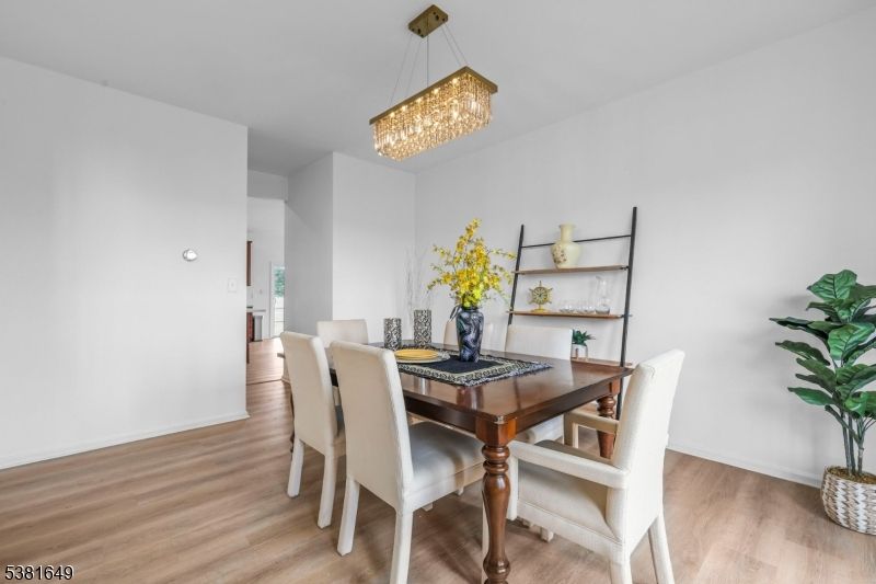 Chandelier, Dining room, Interior, Wood Texture Flooring