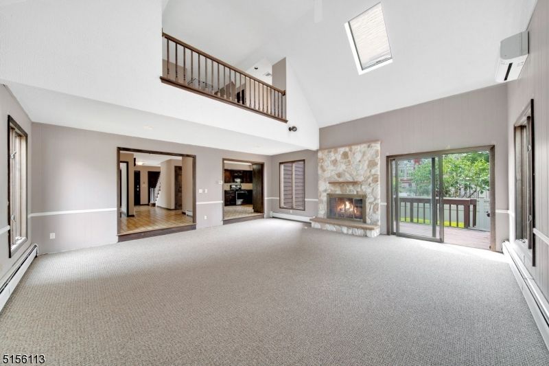 Fireplace, Interior, Recessed Lighting, Wood Texture Flooring