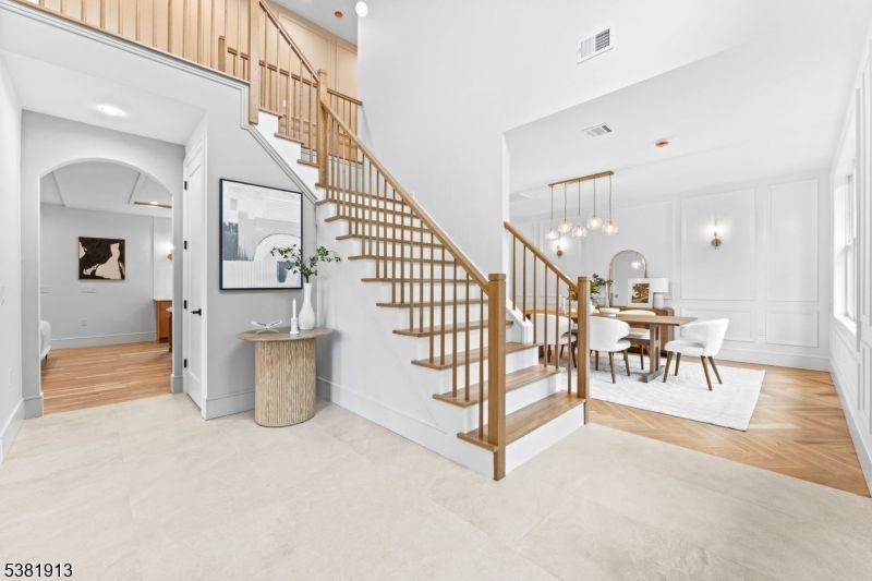 Chandelier, Dining room, Interior, Pendant Lights, Wood Texture Flooring