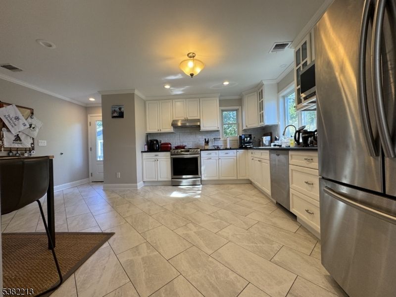 Interior, Kitchen, Recessed Lighting, Stainless Steel Appliances