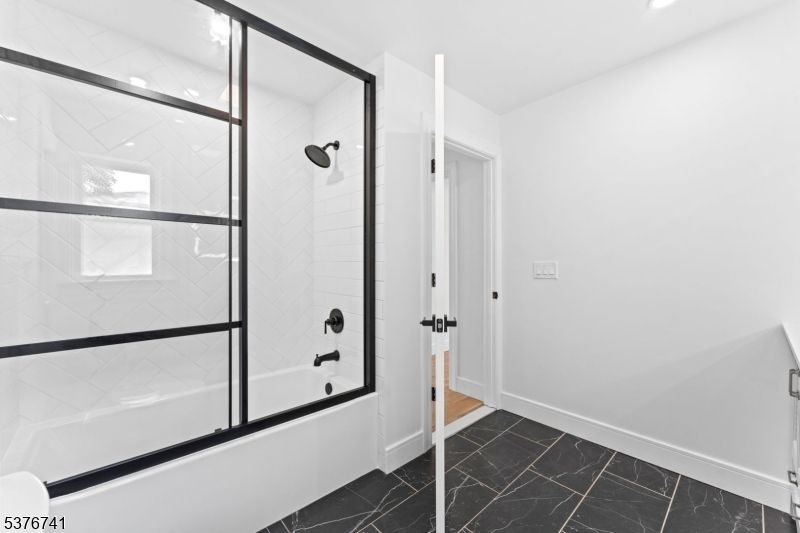 Bathroom, Glass Shower, Interior, Marble Walls, Recessed Lighting