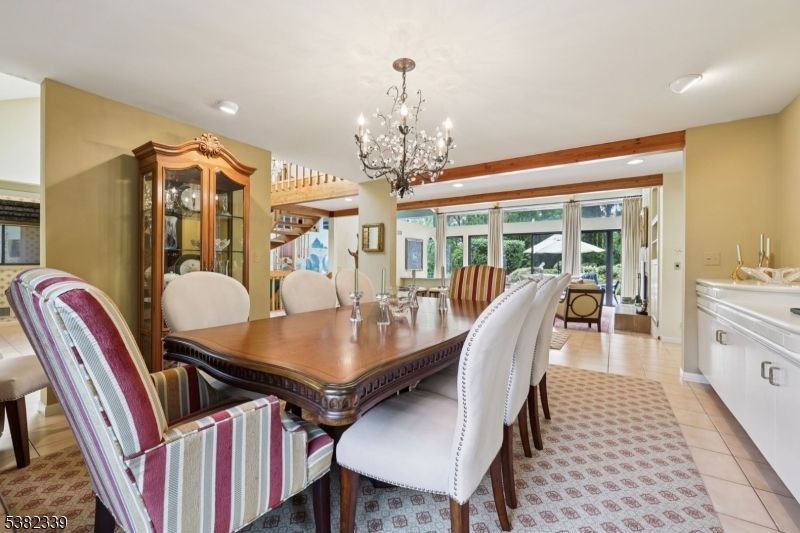 Chandelier, Dining room, Interior, Recessed Lighting