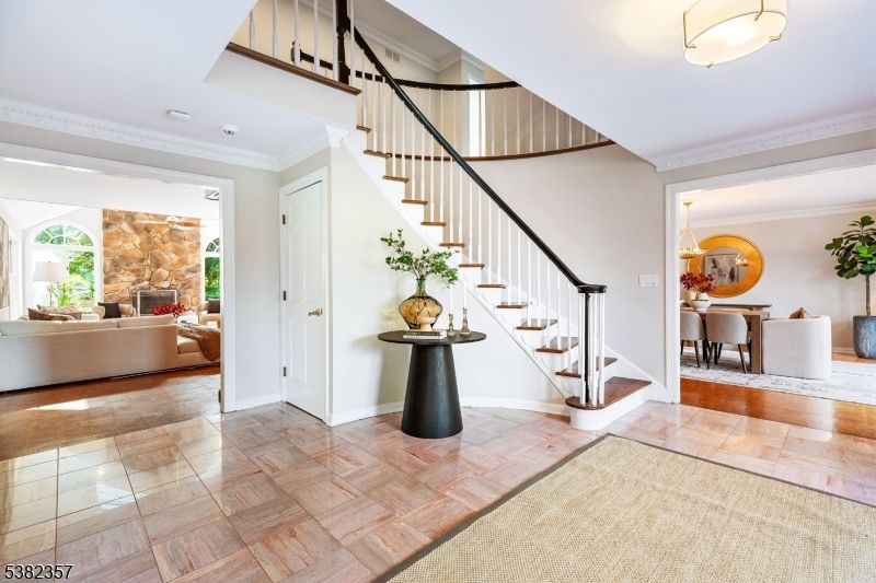 Dining room, Fireplace, Interior, Living room, Pendant Lights
