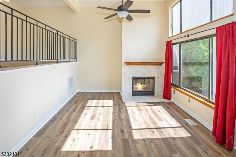 Fireplace, Interior, Wood Texture Flooring