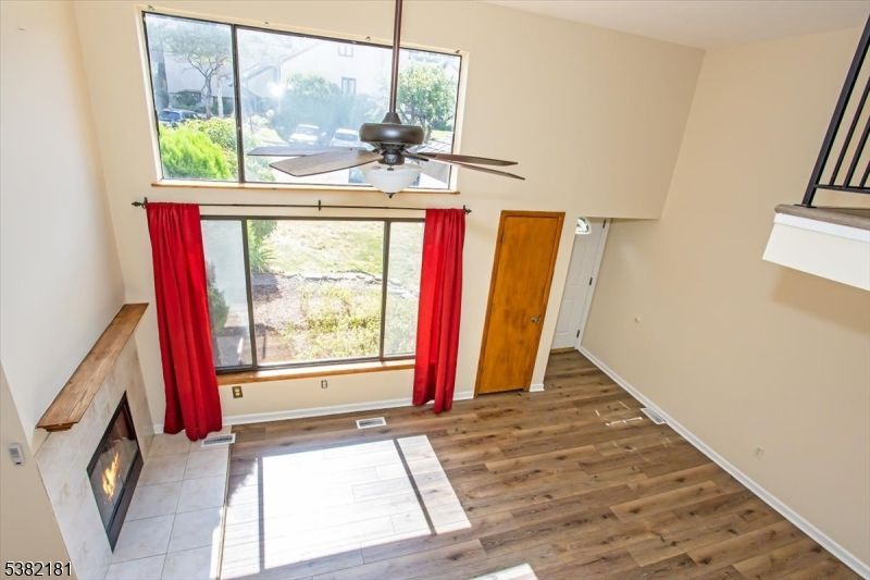 Empty room, Fireplace, Interior, Wood Texture Flooring