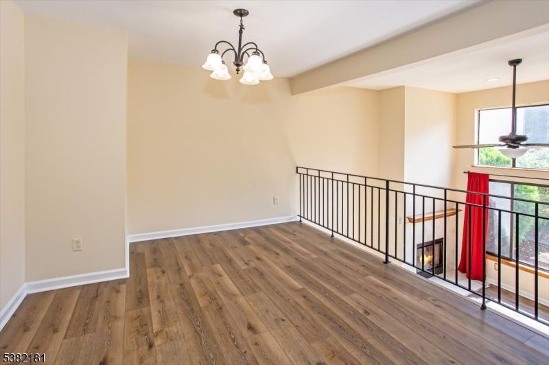 Chandelier, Fireplace, Interior, Wood Texture Flooring