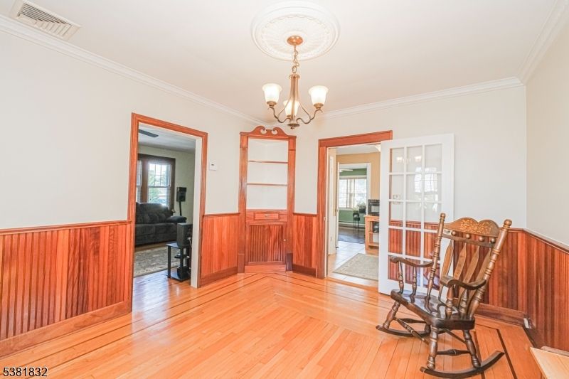 Chandelier, Interior, Wood Texture Flooring