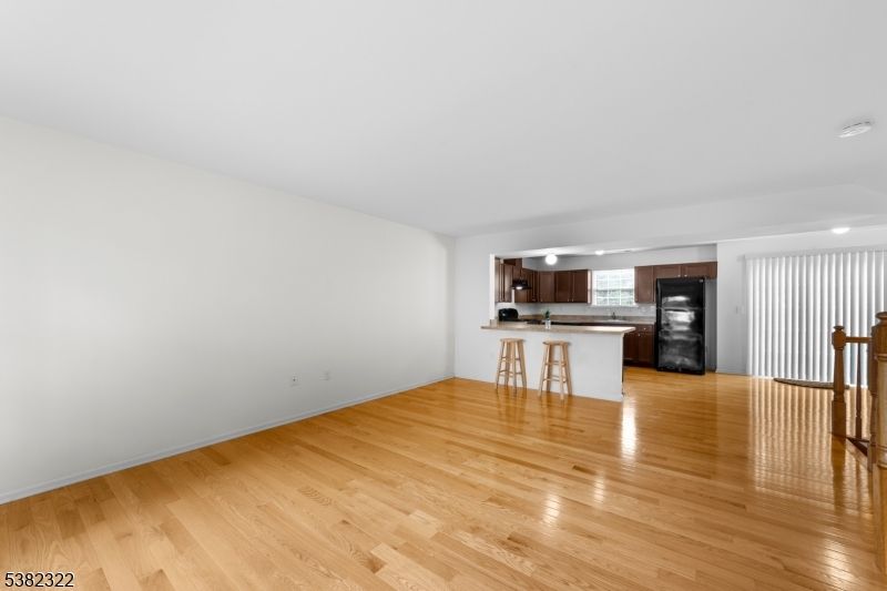 Empty room, Interior, Kitchen, Recessed Lighting, Wood Texture Flooring