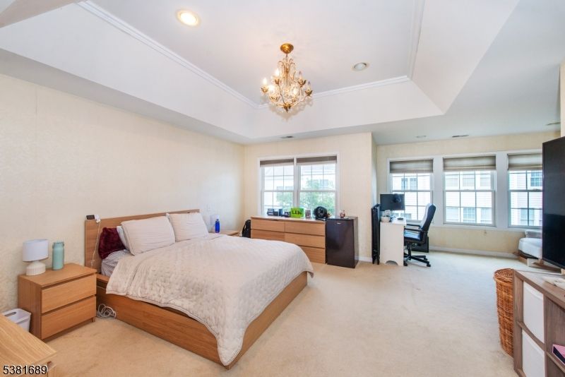 Bedroom, Chandelier, Home Office, Interior, Recessed Lighting