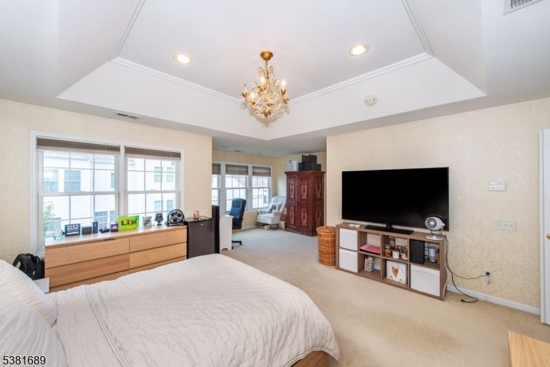 Bedroom, Chandelier, Interior, Recessed Lighting
