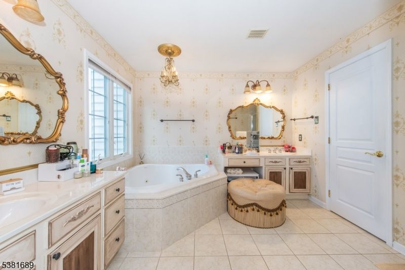 Bathroom, Chandelier, Interior