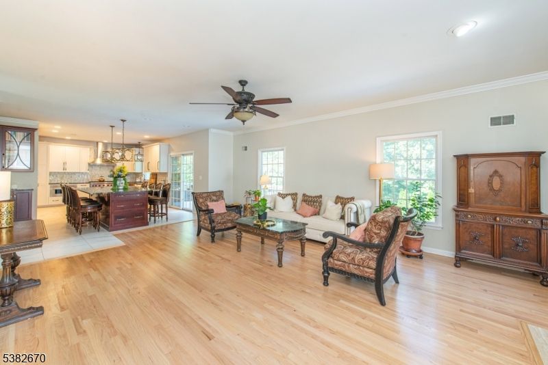 Dining room, Interior, Kitchen, Living room, Pendant Lights, Recessed Lighting, Wood Texture Flooring