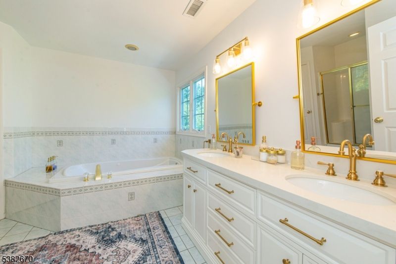 Bathroom, Dual Sink Vanities, Glass Shower, Interior