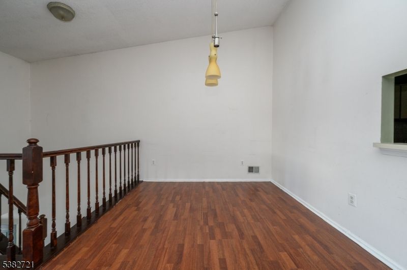 Empty room, Interior, Pendant Lights, Wood Texture Flooring