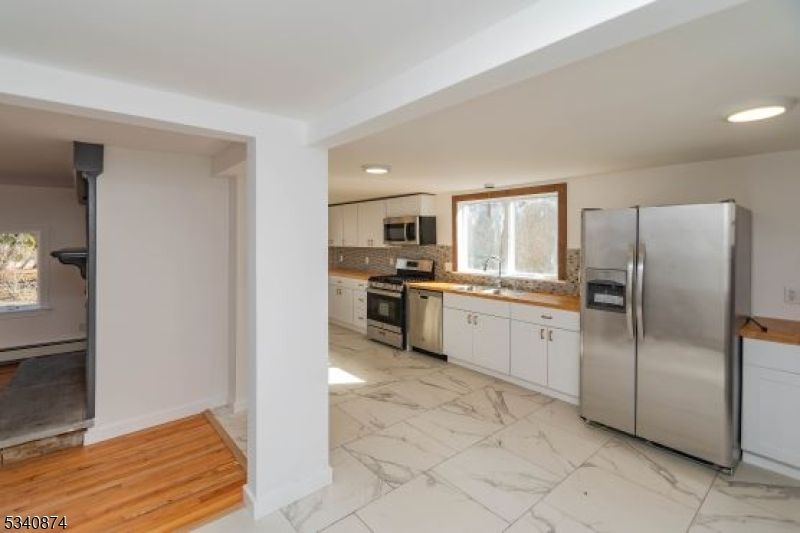 Interior, Kitchen, Marble, Recessed Lighting, Stainless Steel Appliances
