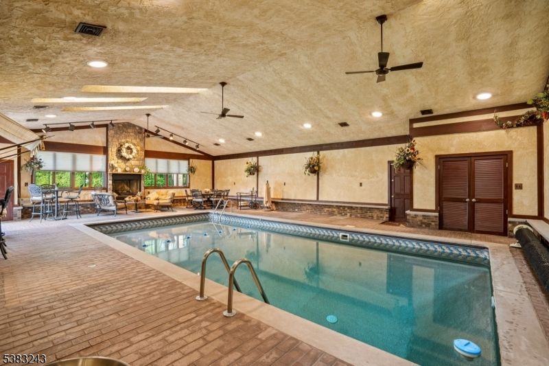Fireplace, Interior, Pool, Recessed Lighting