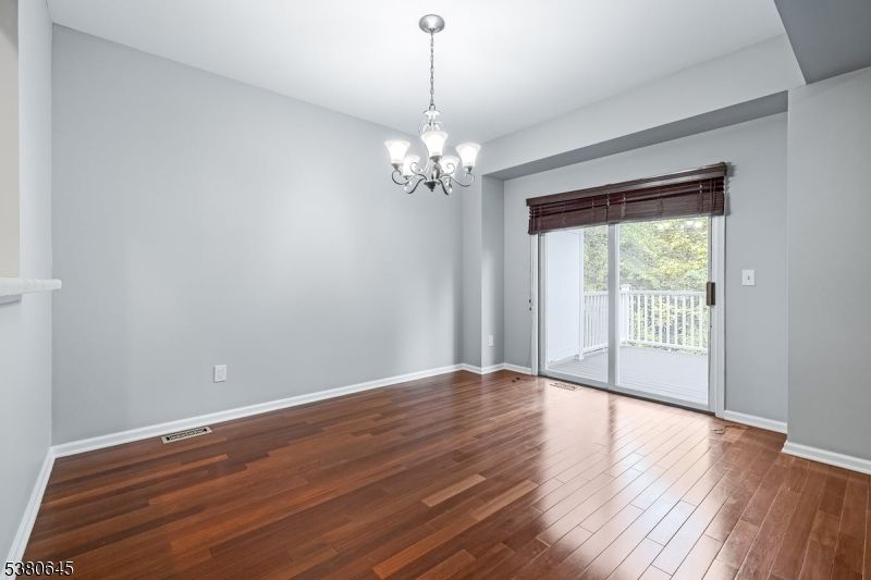 Chandelier, Empty room, Interior, Wood Texture Flooring