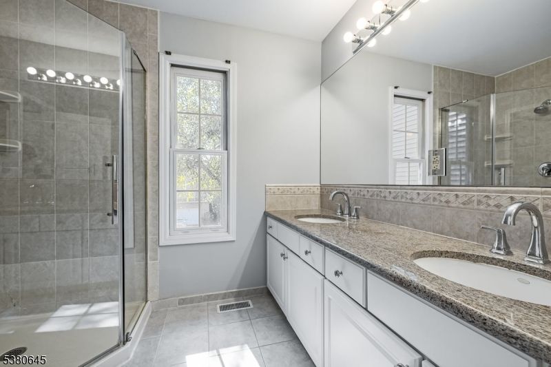 Bathroom, Dual Sink Vanities, Glass Shower, Interior