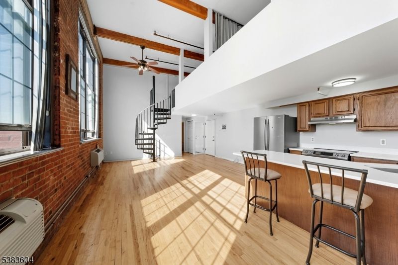 Interior, Kitchen, Stone Walls, Wood Texture Flooring