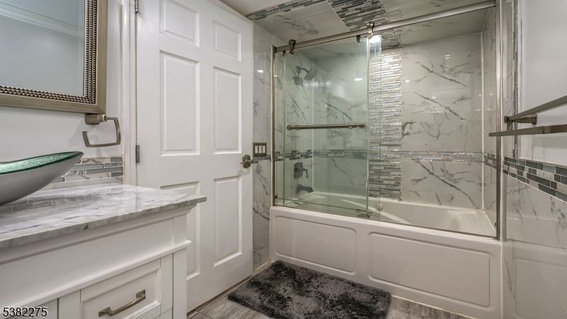 Bathroom, Glass Shower, Interior, Marble Walls