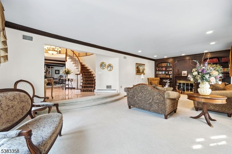 Fireplace, Interior, Living room, Recessed Lighting