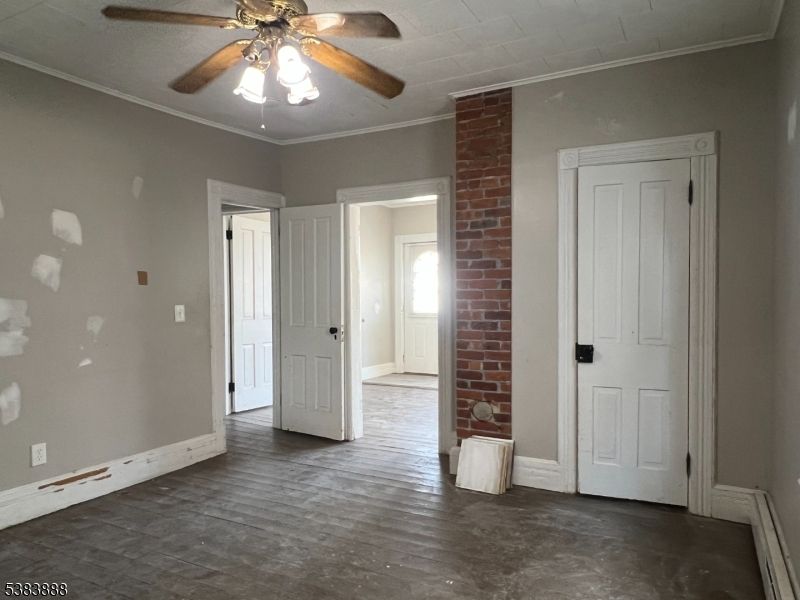 Empty room, Interior, Stone Walls, Wood Texture Flooring