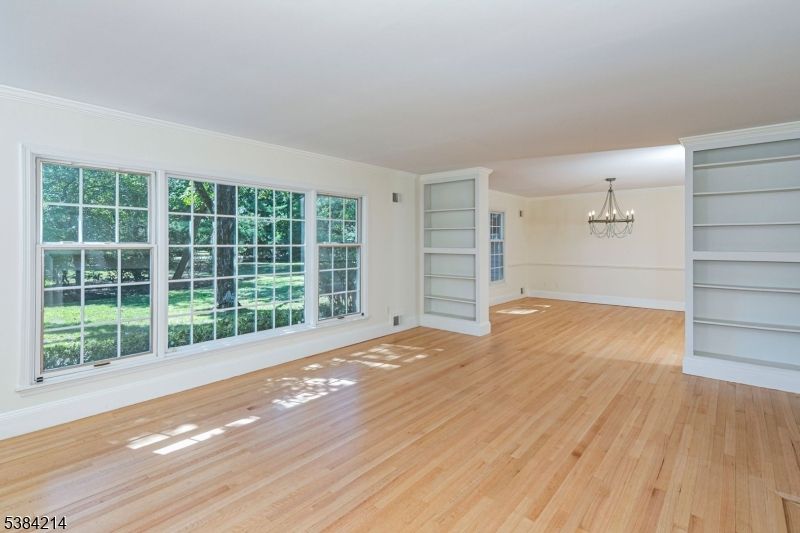 Chandelier, Empty room, Interior, Wood Texture Flooring