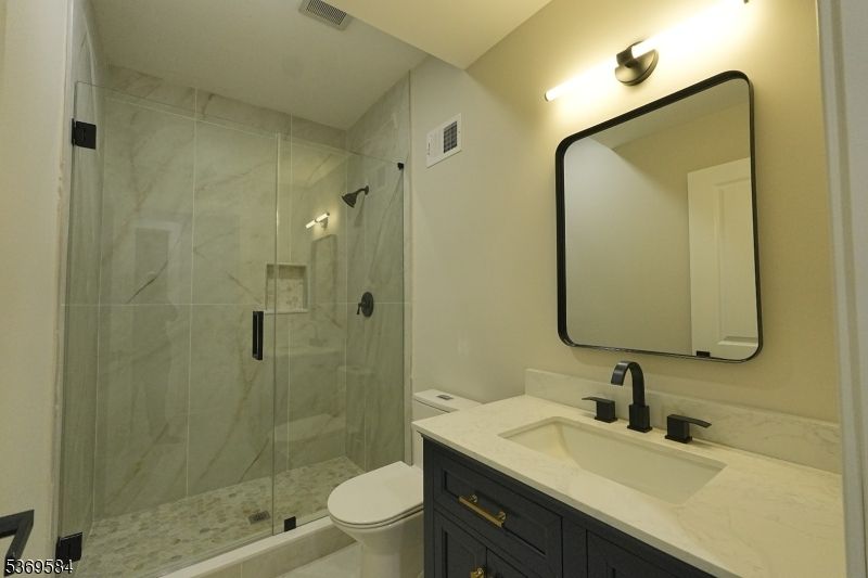 Bathroom, Glass Shower, Interior, Marble Walls