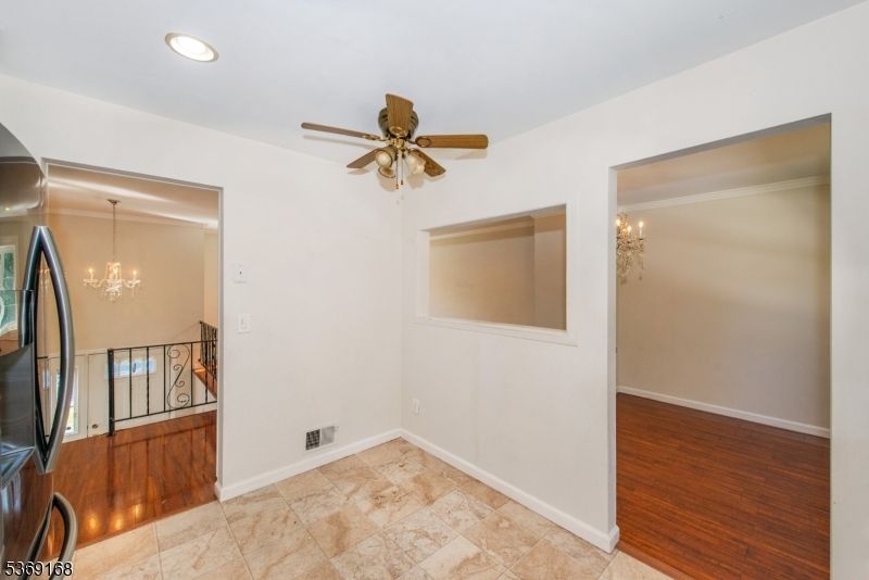 Chandelier, Empty room, Interior, Recessed Lighting, Wood Texture Flooring