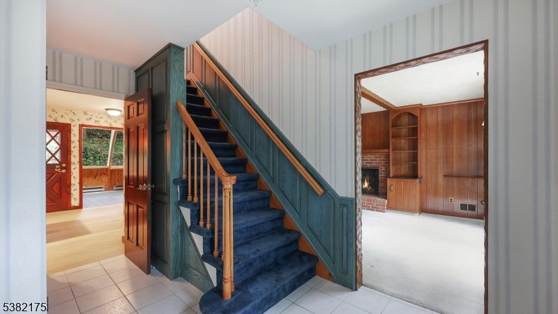Fireplace, Interior, Wood Texture Flooring