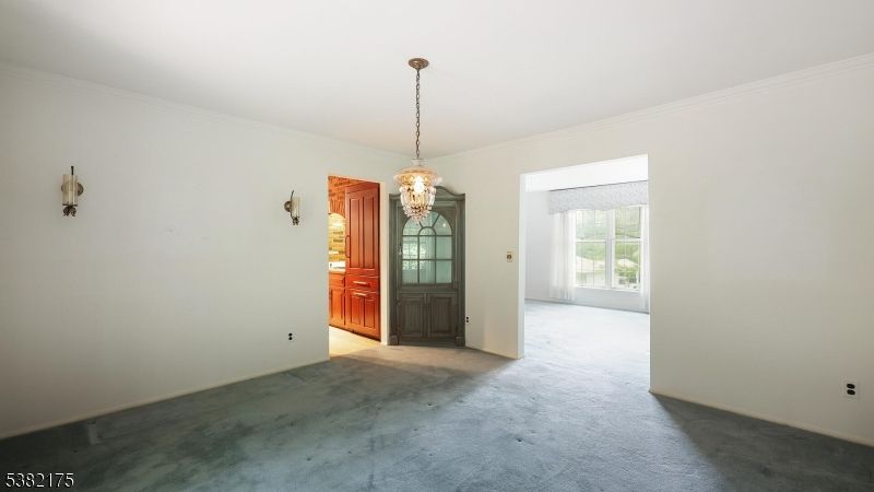 Chandelier, Empty room, Interior