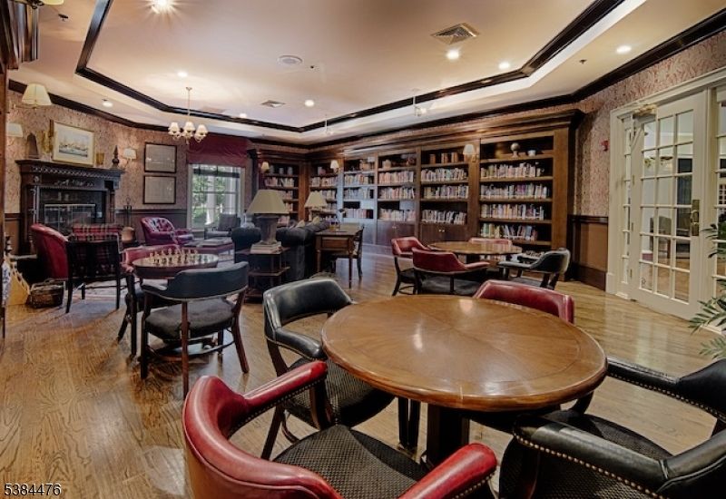 Chandelier, Dining room, Fireplace, Interior, Living room, Recessed Lighting, Wood Texture Flooring