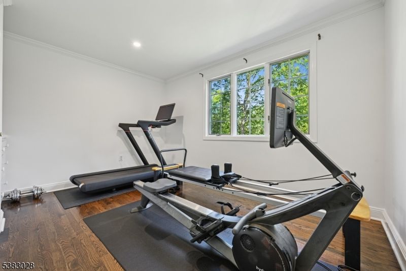 Fitness Equipment, Interior, Recessed Lighting, Wood Texture Flooring