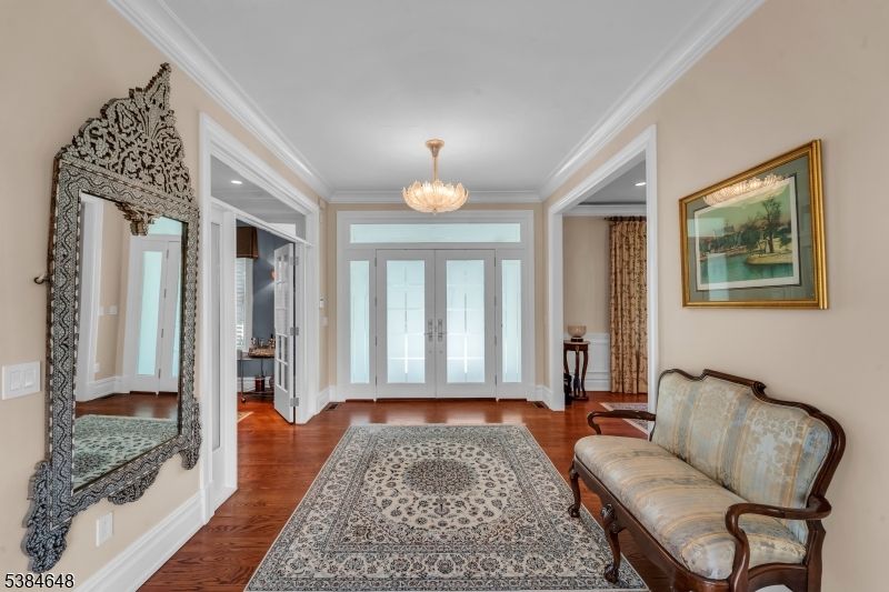 Chandelier, Interior, Recessed Lighting, Wood Texture Flooring
