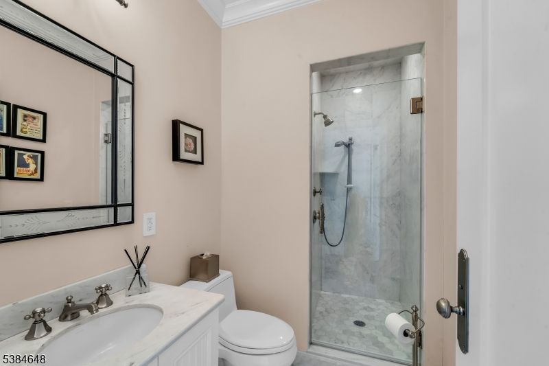 Bathroom, Glass Shower, Interior, Marble Walls