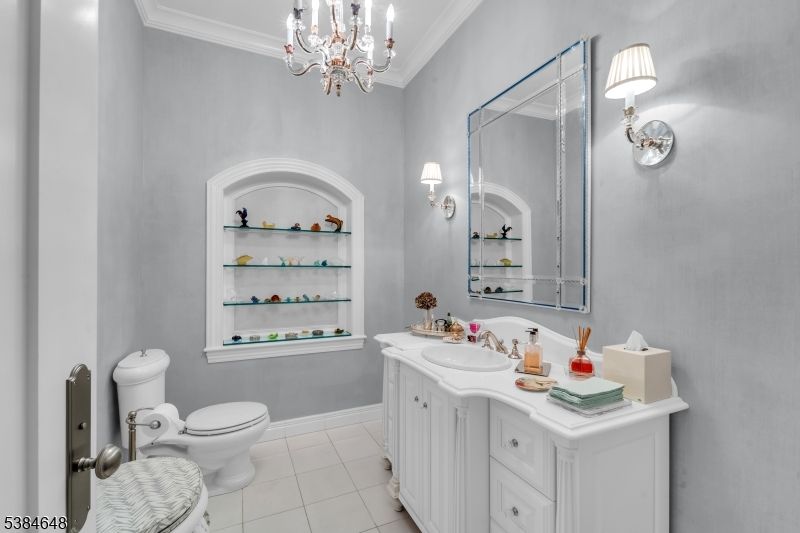 Bathroom, Chandelier, Interior