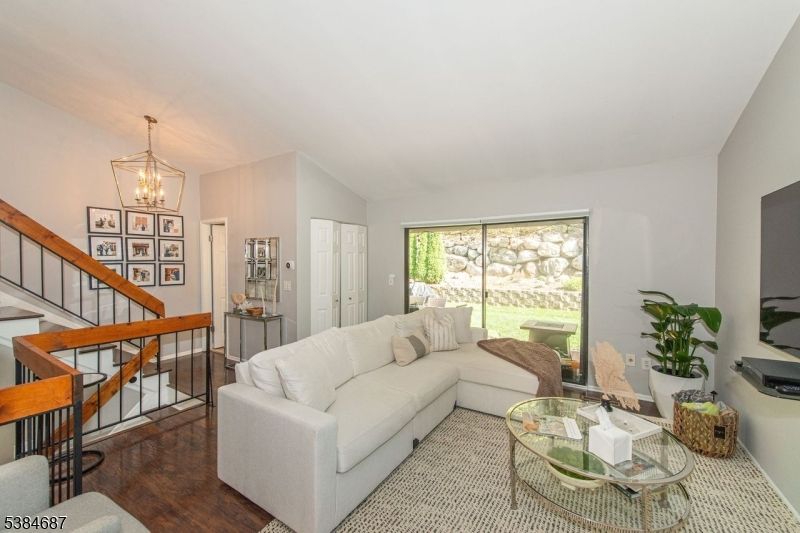 Interior, Living room, Pendant Lights, Wood Texture Flooring
