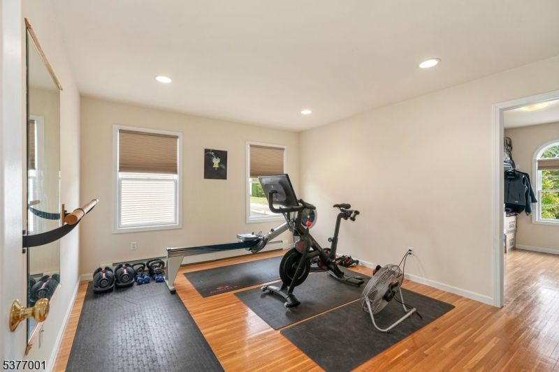 Fitness Equipment, Interior, Recessed Lighting, Wood Texture Flooring