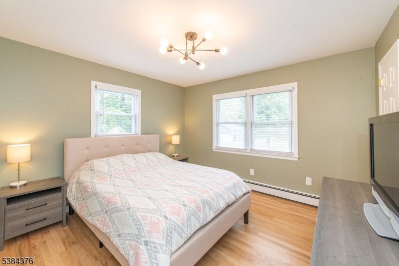 Bedroom, Interior, Pendant Lights, Wood Texture Flooring