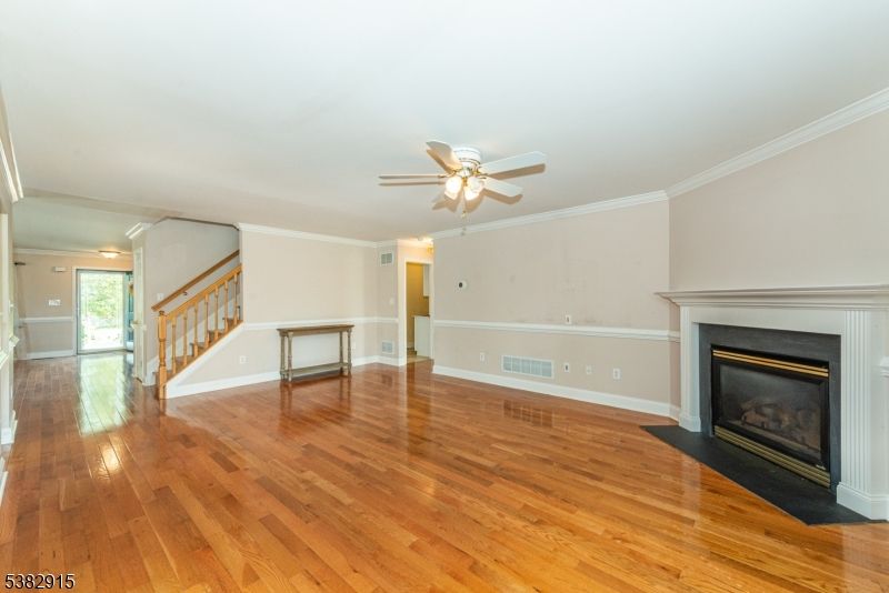 Empty room, Fireplace, Interior, Wood Texture Flooring