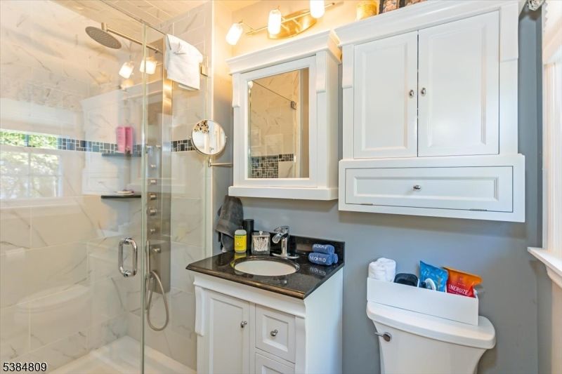 Bathroom, Glass Shower, Interior, Marble Walls