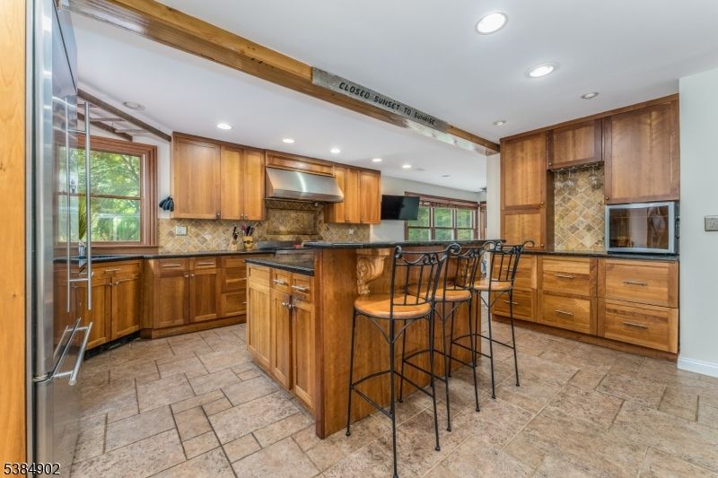 Interior, Kitchen, Recessed Lighting, Stainless Steel Appliances, Wooden Beams