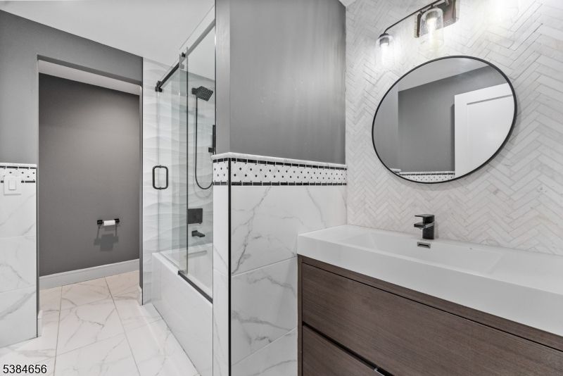 Bathroom, Glass Shower, Interior, Marble