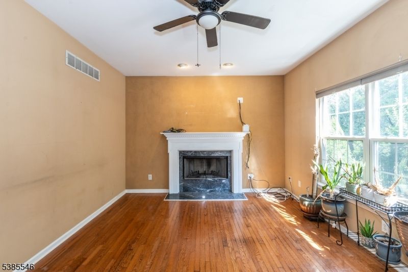 Empty room, Fireplace, Interior, Wood Texture Flooring