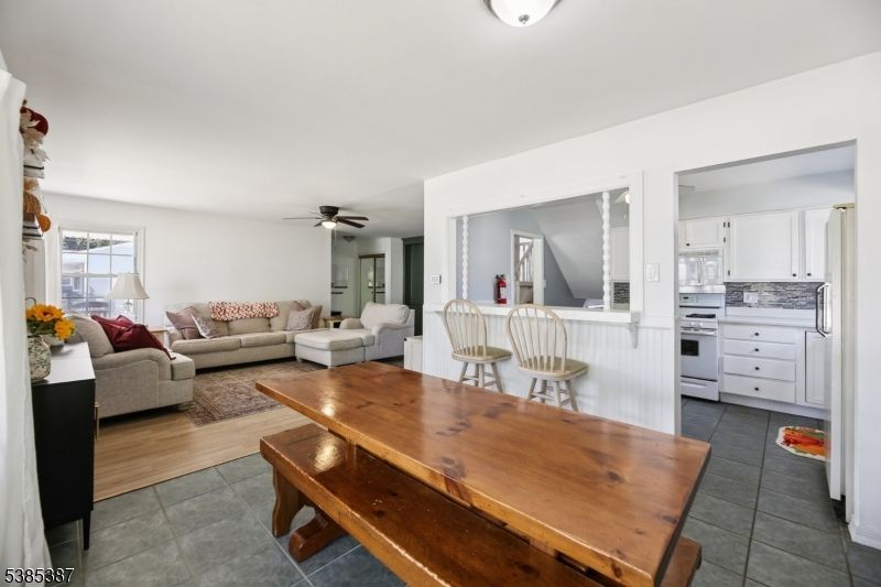 Dining room, Interior, Kitchen, Living room, Wood Texture Flooring