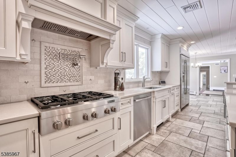 Interior, Kitchen, Pendant Lights, Recessed Lighting, Stainless Steel Appliances
