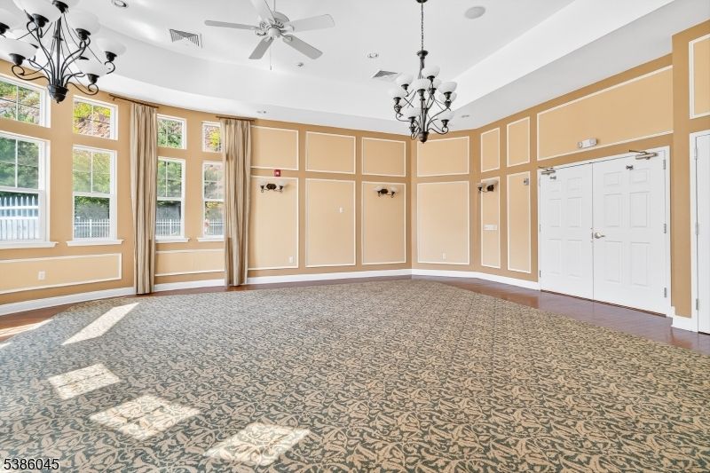 Chandelier, Empty room, Interior, Pendant Lights, Recessed Lighting