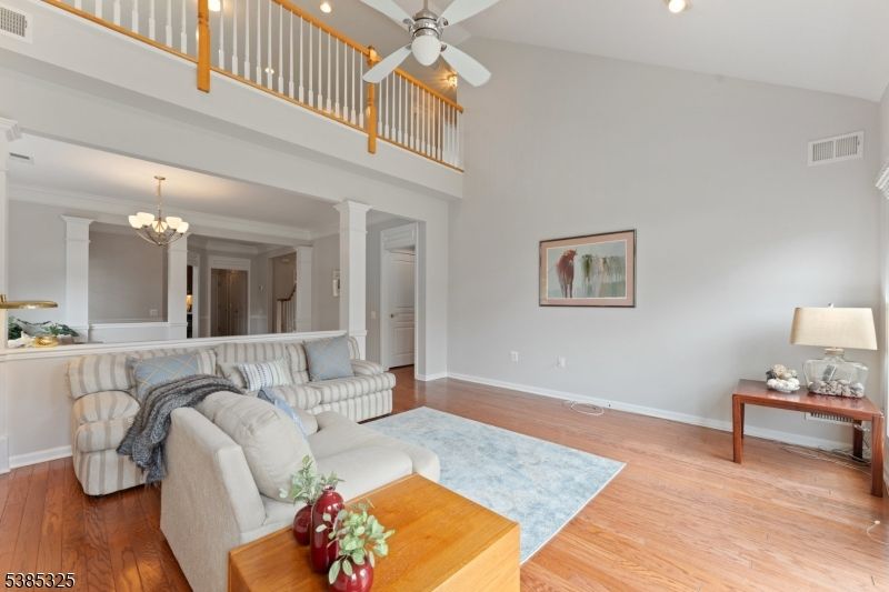 Chandelier, Interior, Living room, Recessed Lighting, Wood Texture Flooring