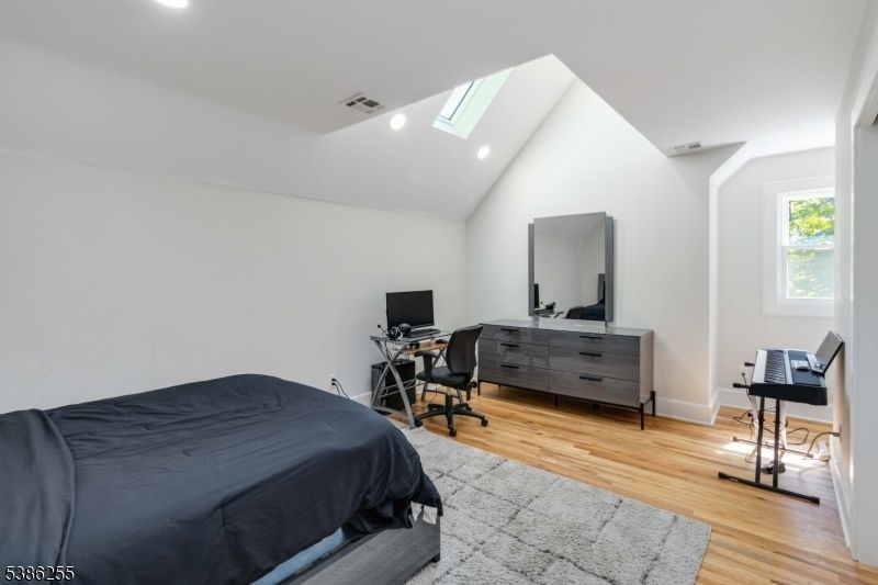 Bedroom, Home Office, Interior, Recessed Lighting, Wood Texture Flooring