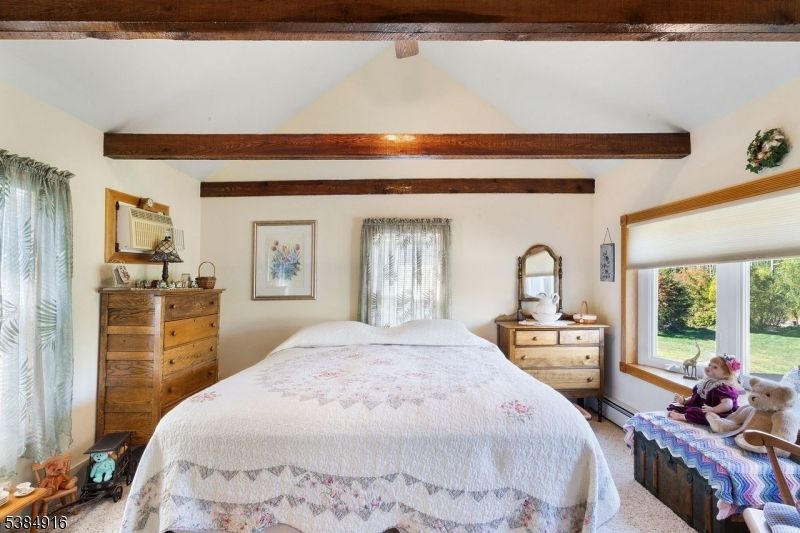 Bedroom, Interior, Wooden Beams